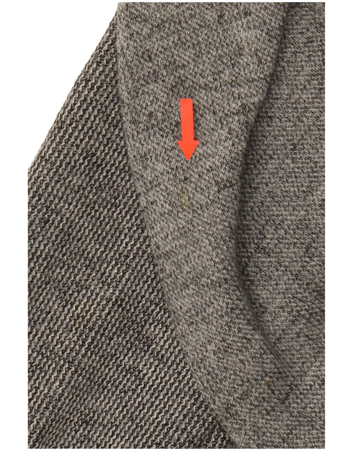 Luisa Spagnoli Damen 2-Knopf-Blazerjacke UK 14 Große graue Schurwolle