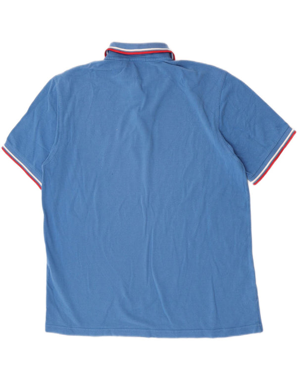 Fred Perry Herren-Poloshirt XL, blau gestreift, Baumwolle
