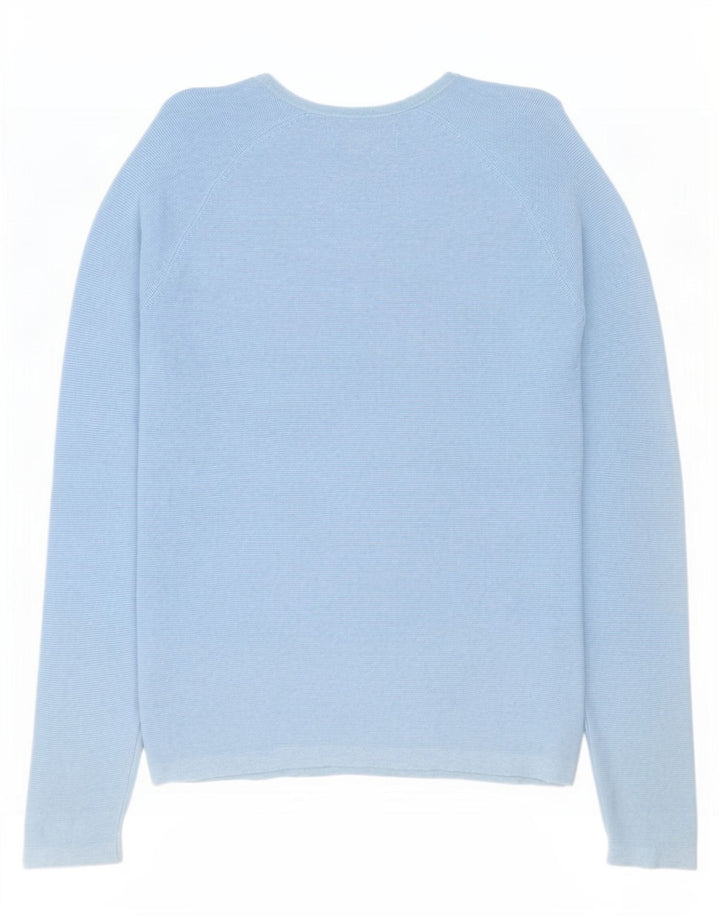Penguin Herren-Pullover mit U-Boot-Ausschnitt, mittelblaue Baumwolle