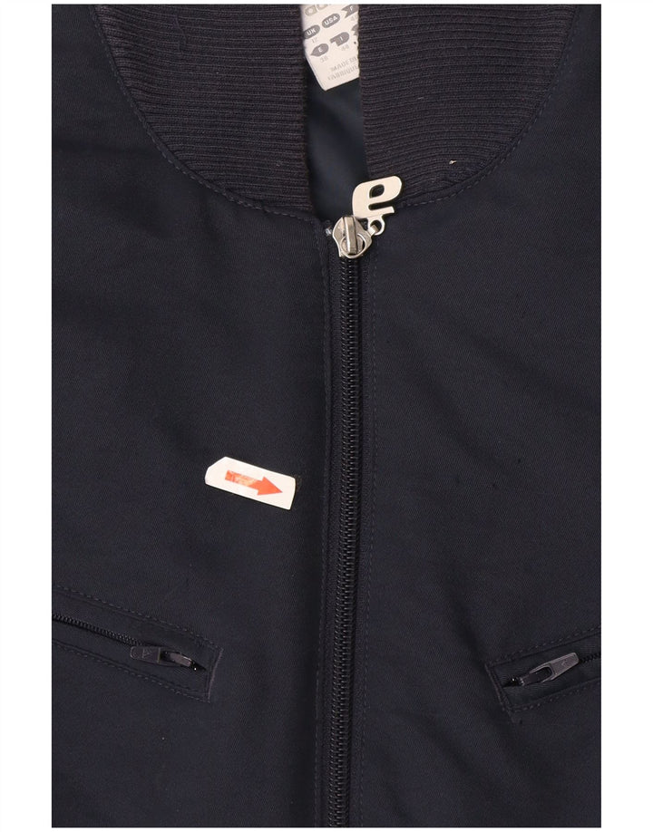 Adidas Damen Graphic Bomberjacke UK 12 Medium Marineblau Polyester