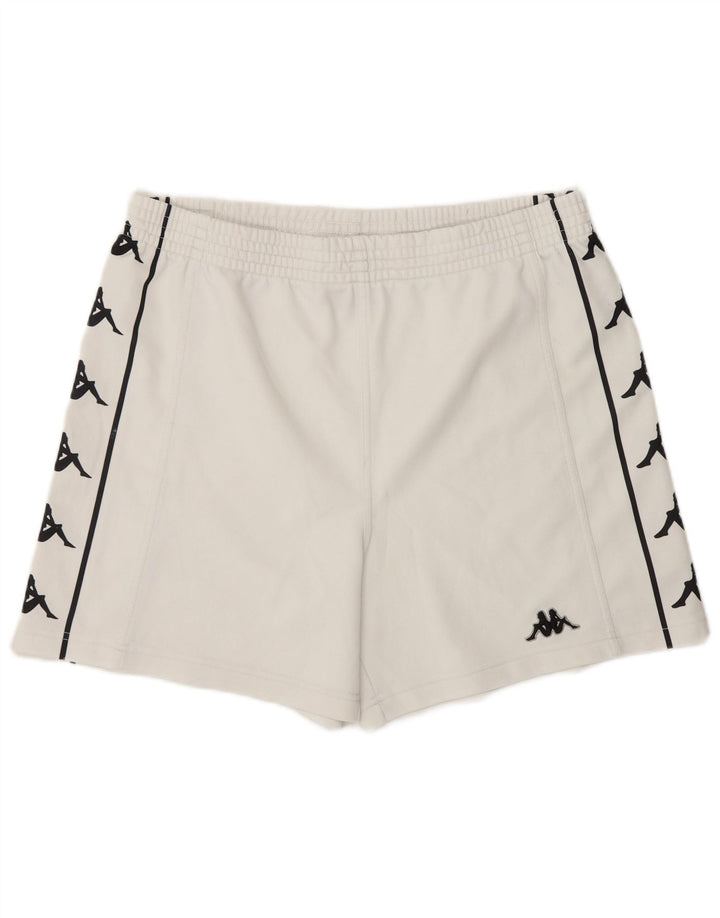 Kappa Herren Graphic Sport Shorts Large Weiß Polyester