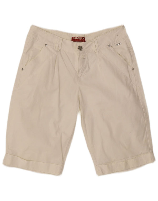 Carrera Damen Bermuda Chino Shorts Medium W30 Off White Baumwolle