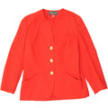 VINTAGE Womens 3 Button Blazer Jacket UK 12 Medium Red New Wool Vintage Vintage and Second-Hand Vintage from Messina Hembry 