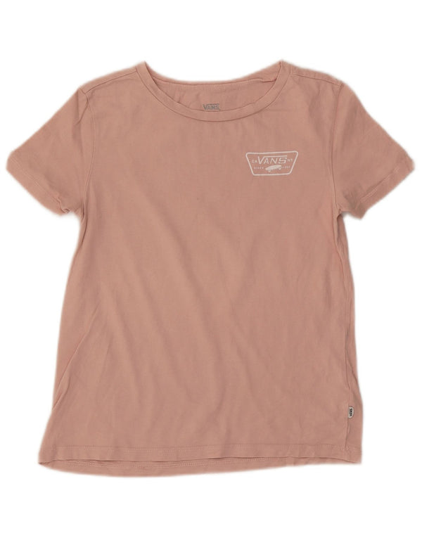 Vans Damen Grafik-T-Shirt-Oberteil UK 6 XS Rosa Baumwolle