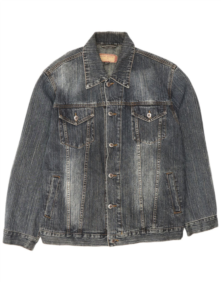 Vintage Herren Jeansjacke UK 44 2XL Marineblaue Baumwolle