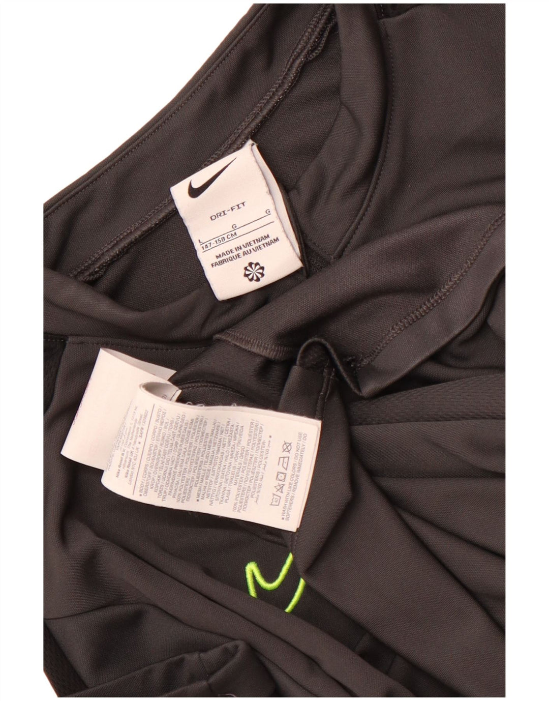 Nike Dri-Fit-Oberteil für Jungen, langärmlig, 12–13 Jahre, Größe L, Grau, Farbblock