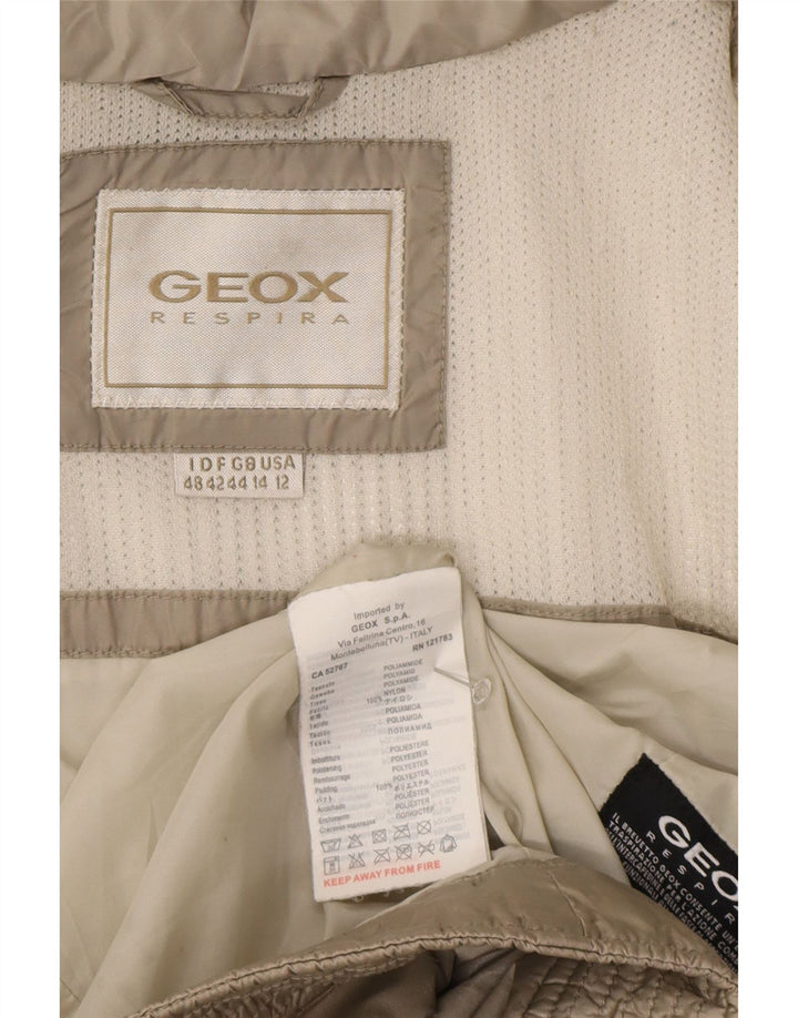 Geox Damen Respira Wattierte Jacke UK 14 Large Grau Polyamid