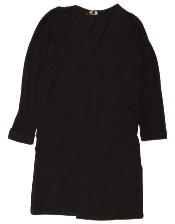 Lipsy Damen Longline Open Cardigan Pullover UK 16 Large Schwarz Polyester