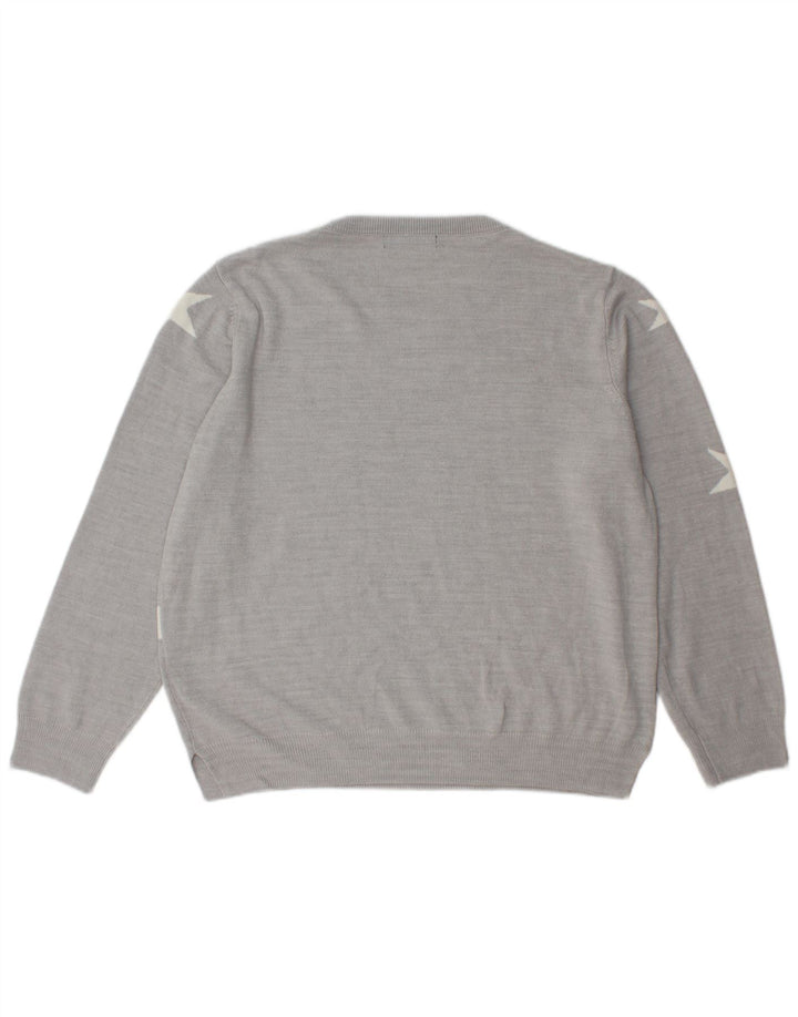 Marks & Spencer Damen-Pullover mit Rundhalsausschnitt, Gr. 40, Größe L, Grau