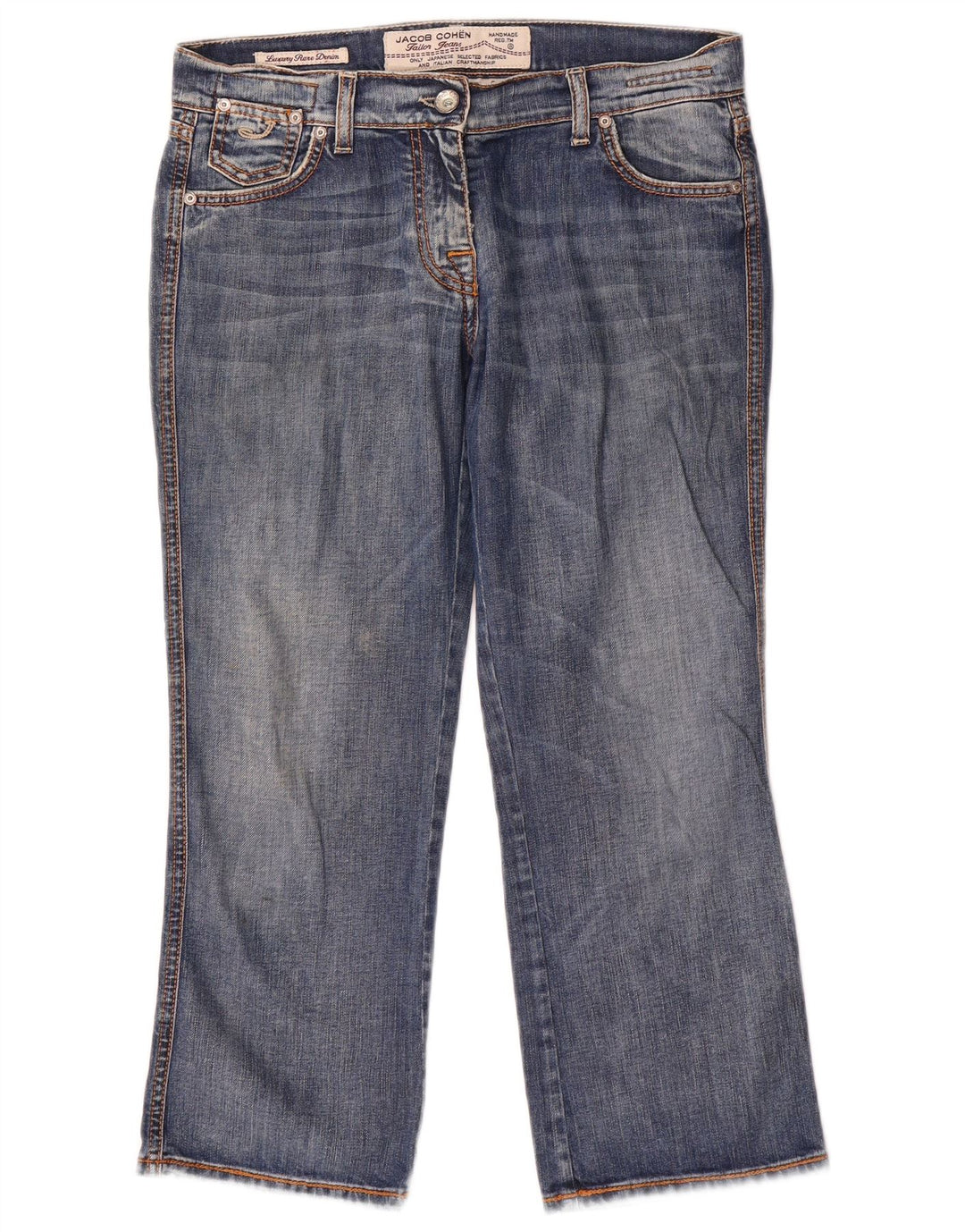 Jacob Cohen Damen-Cropped-Jeans W30 L24 Blaue Baumwolle