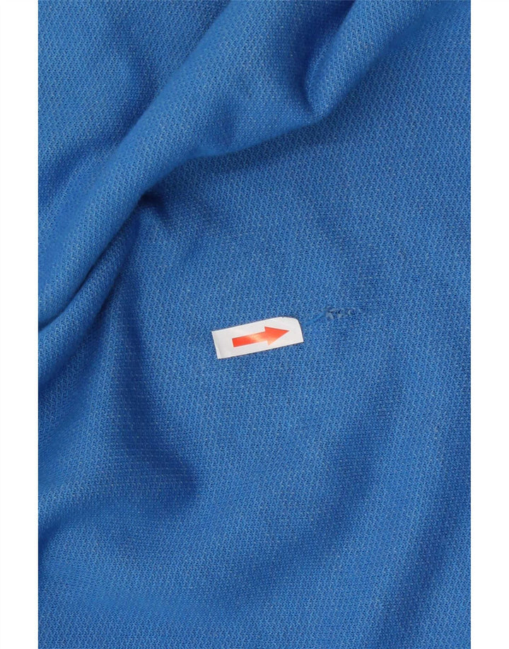 Vintage Damen Übergroßer Grafik-Sweatshirt-Pullover UK 14 Mittelblau