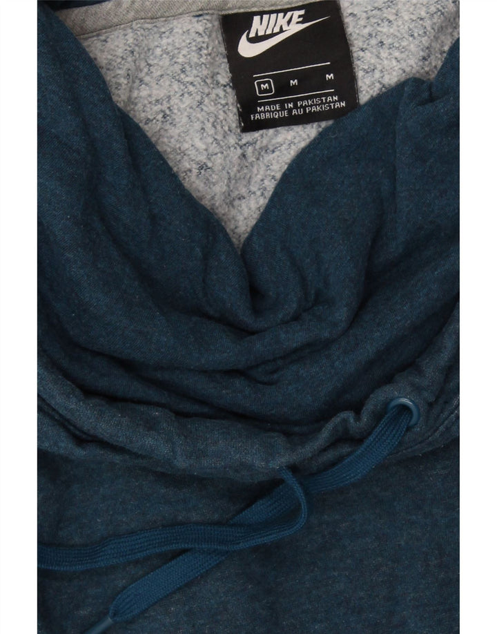 NIKE Womens Hoodie Jumper UK 14 Medium Blue Cotton Vintage Nike and Second-Hand Nike from Messina Hembry 