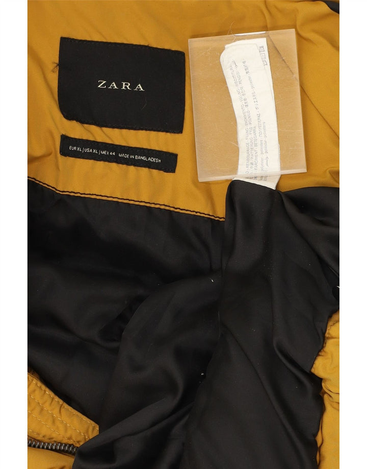 ZARA Mens Hooded Padded Jacket UK 42 XL Beige Polyester Vintage Zara and Second-Hand Zara from Messina Hembry 