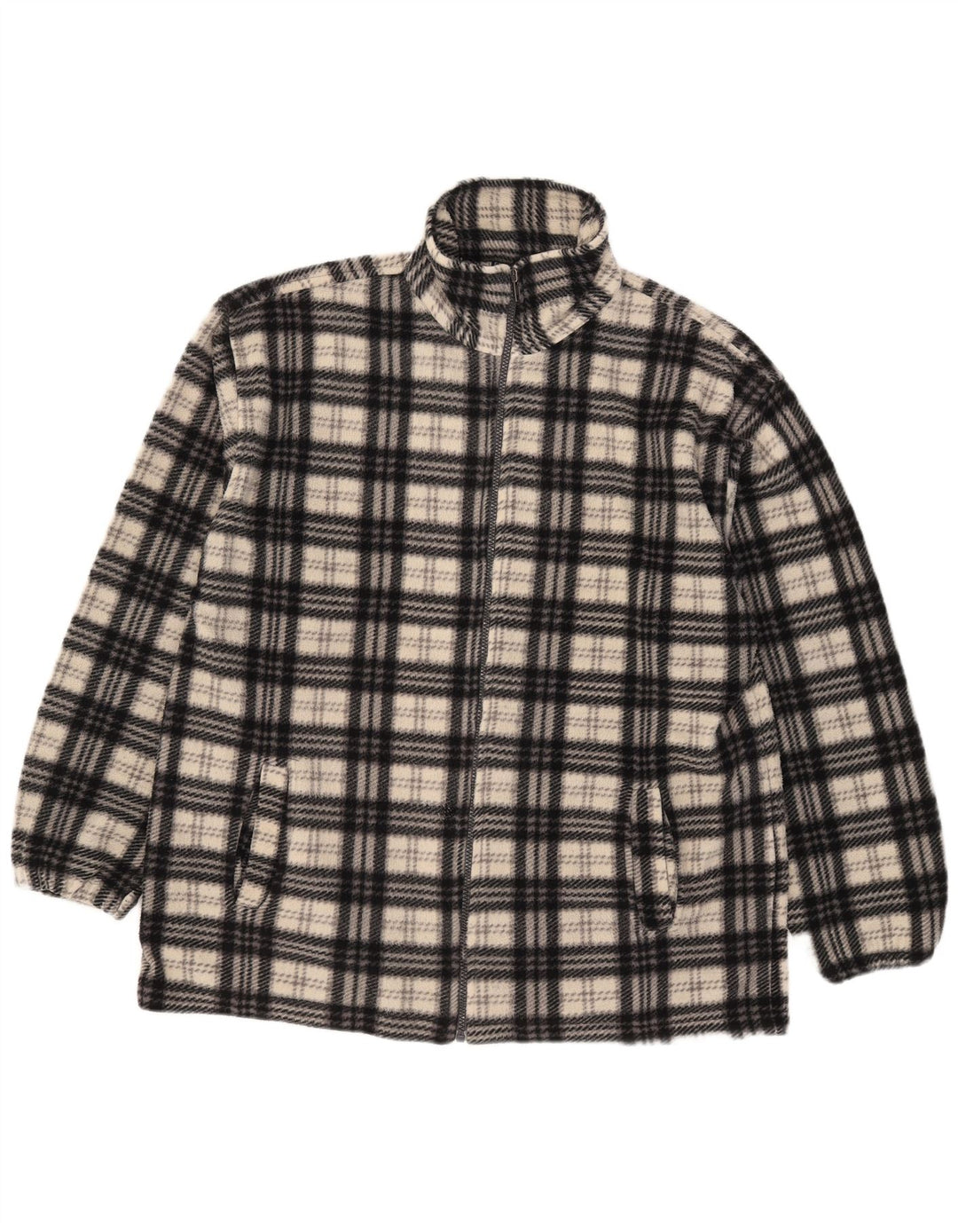 Extreme Herren-Fleecejacke UK 44 2XL Beige kariertes Polyester