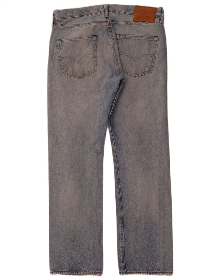 LEVI'S Herren 501 Straight Jeans W32 L30 Blaue Baumwolle