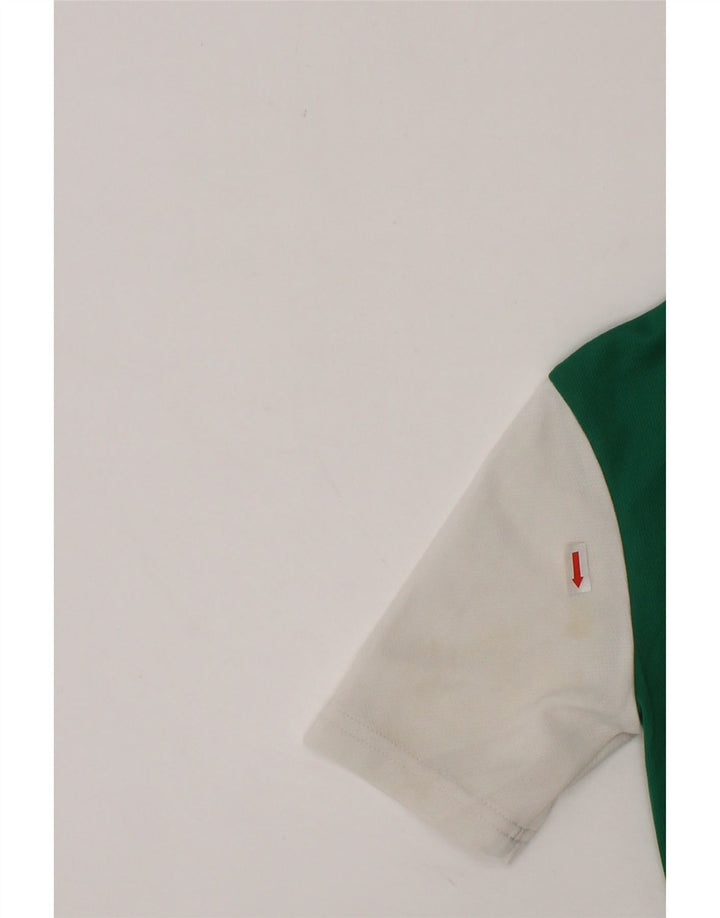 ADIDAS Boys Climalite T-Shirt Top 7-8 Years Green Colourblock Polyester Vintage Adidas and Second-Hand Adidas from Messina Hembry 