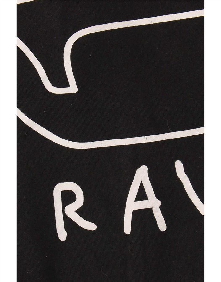 G-Star Herren-Sweatshirt mit Grafik, groß, aus schwarzer Baumwolle