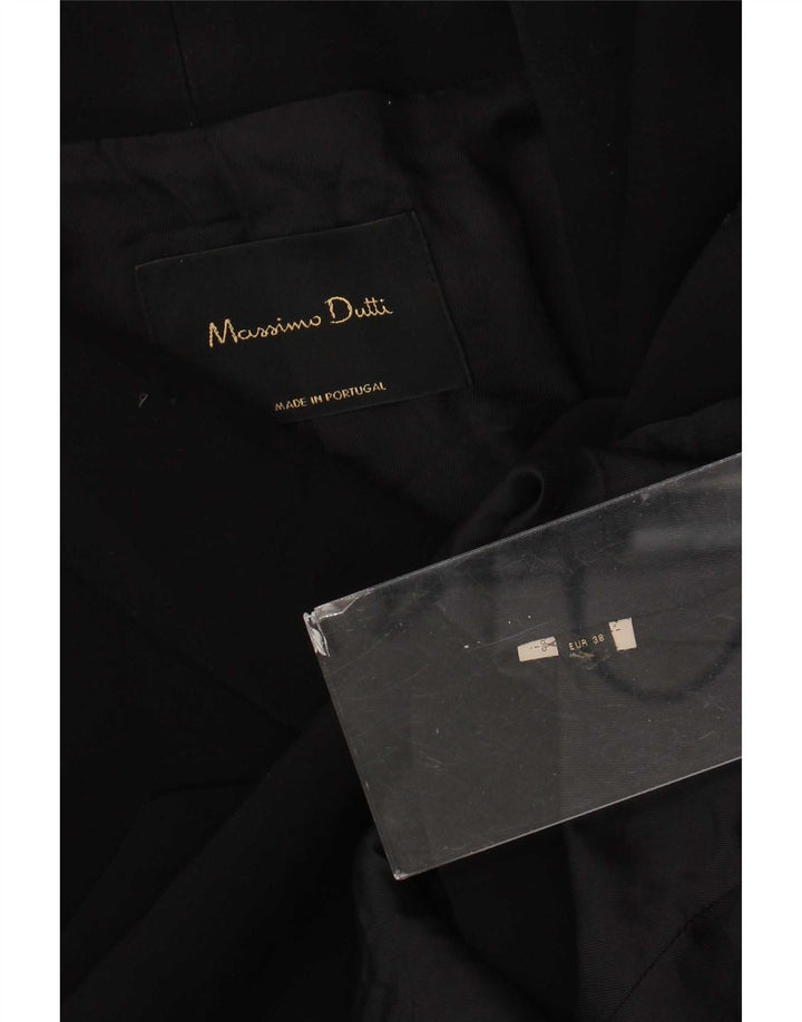 Massimo Dutti Damen Zweireihiger Mantel EU 38 Small Marineblau