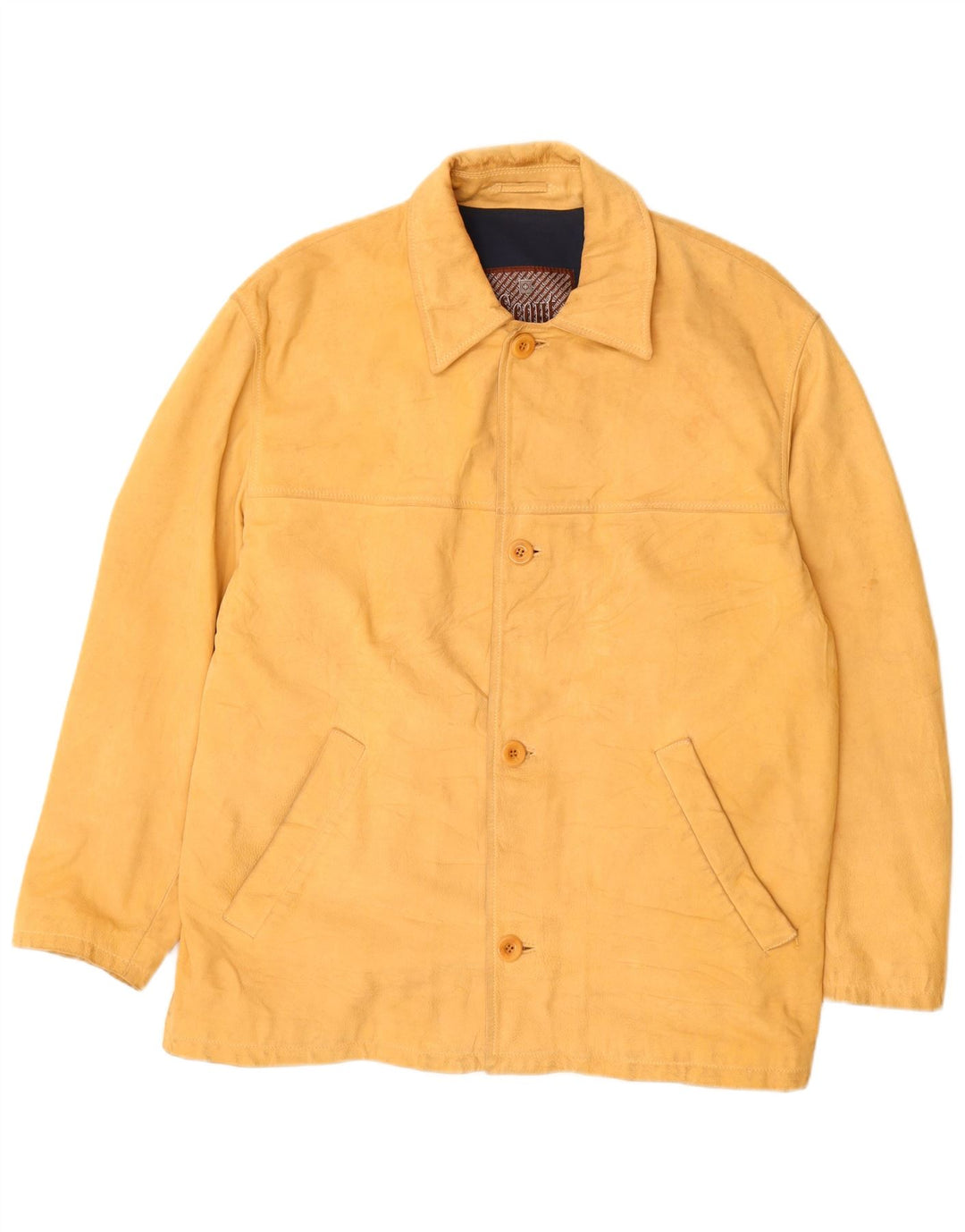 Scout Herren Lederjacke UK 42 XL Gelb