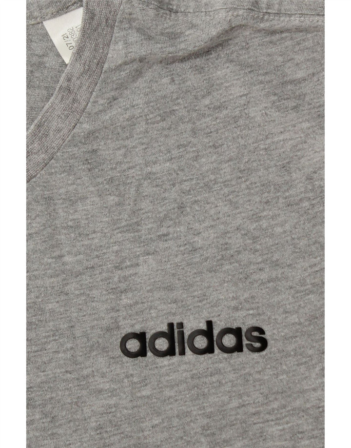 ADIDAS Herren T-Shirt Top Small Grau Baumwolle