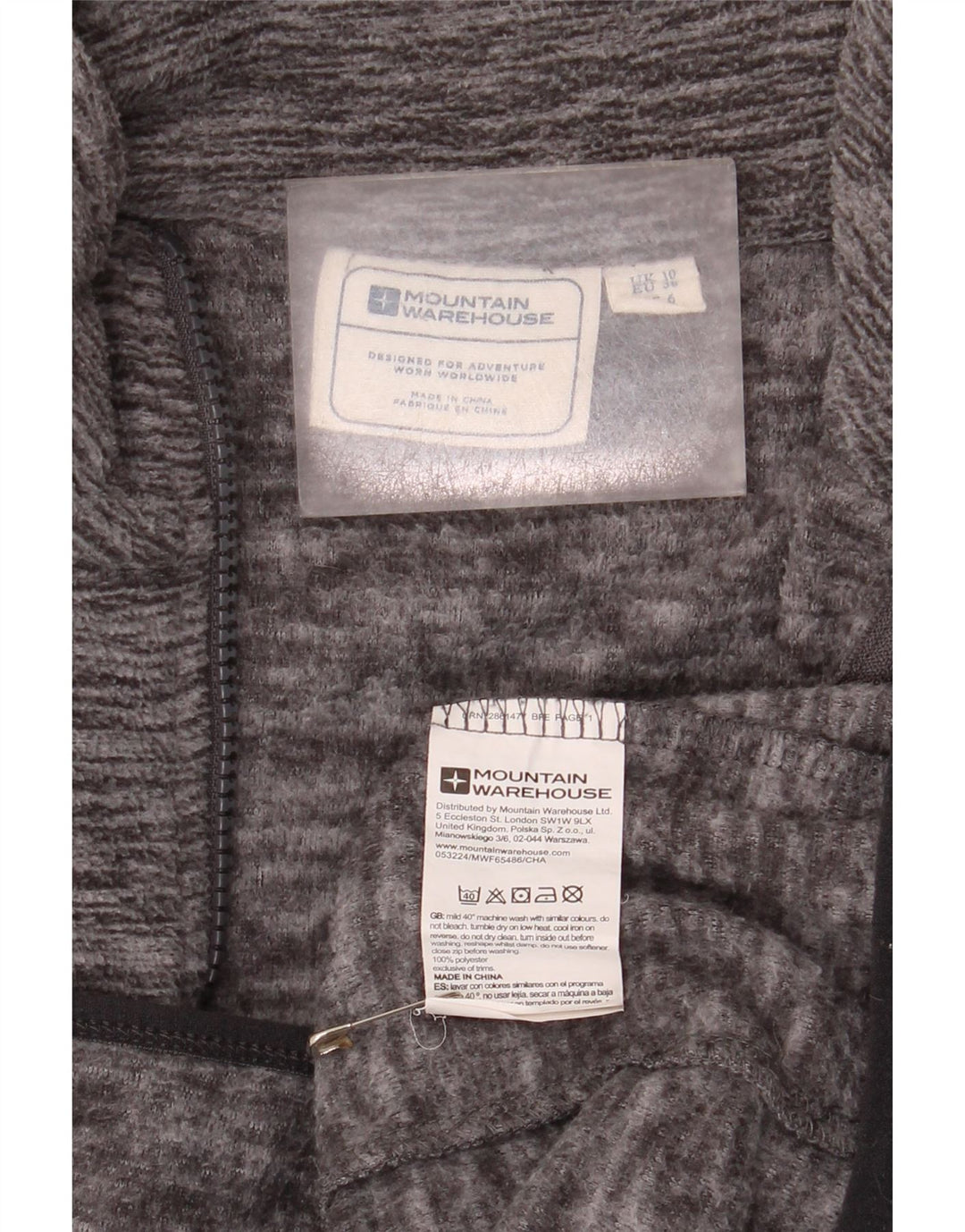 Mountain Warehouse Damen-Fleecejacke in Übergröße, Gr. 10, Größe S, Grau meliert