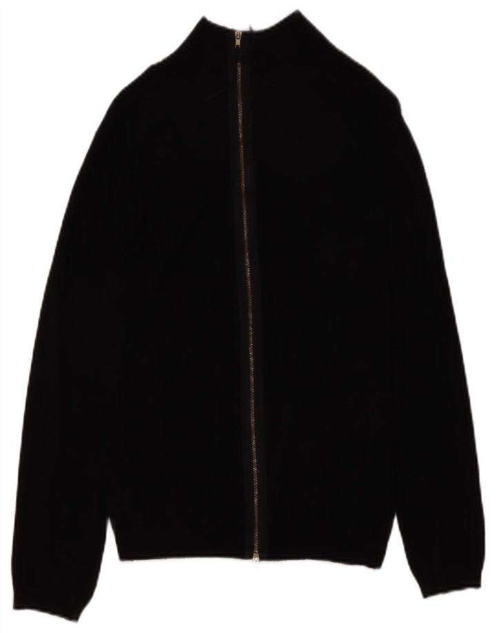 Zara Damen-Cardigan-Pullover UK 14 Große schwarze Viskose