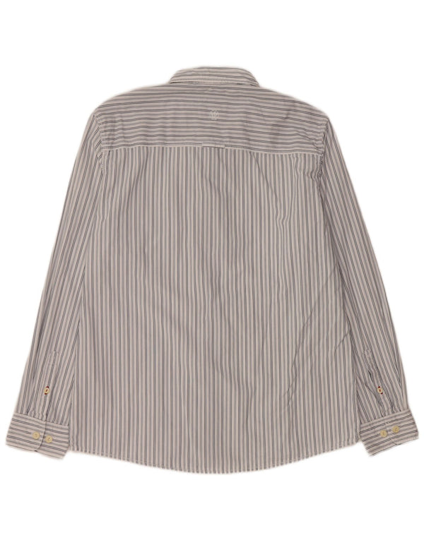 Fat Face Mens Slim Fit Shirt XL White Striped Cotton