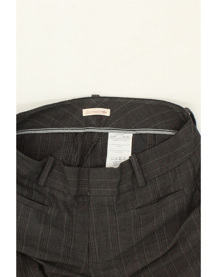 DOCKERS Womens Bootcut Casual Trousers US 6 Medium W30 L30 Grey Check Vintage Dockers and Second-Hand Dockers from Messina Hembry 