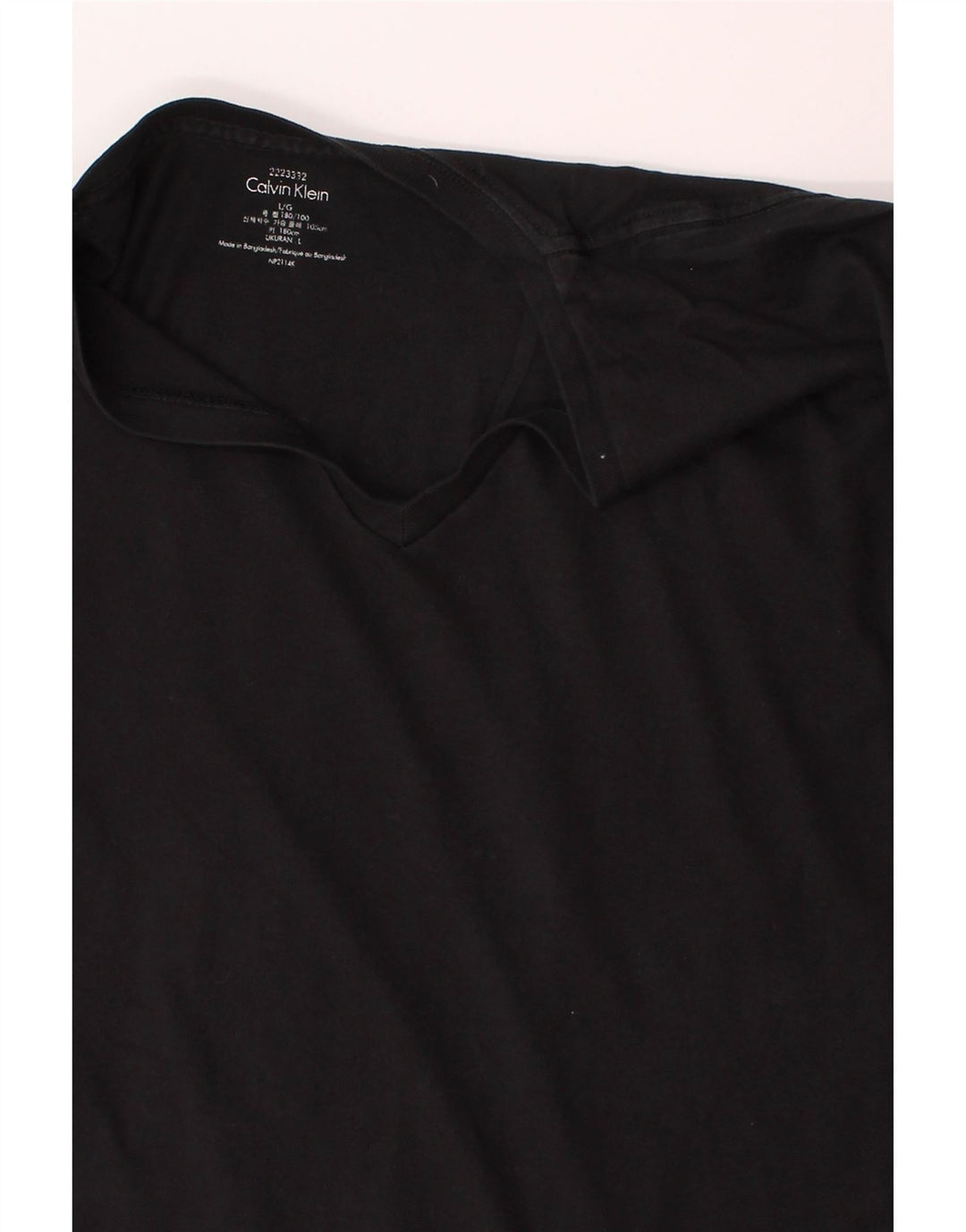 CALVIN KLEIN Mens T-Shirt Top Large Black Vintage Calvin Klein and Second-Hand Calvin Klein from Messina Hembry 