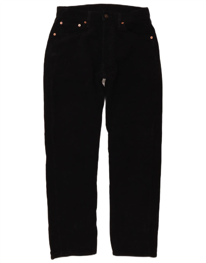 Levi's Herren 551 Straight Jeans W32 L30 Schwarze Baumwolle