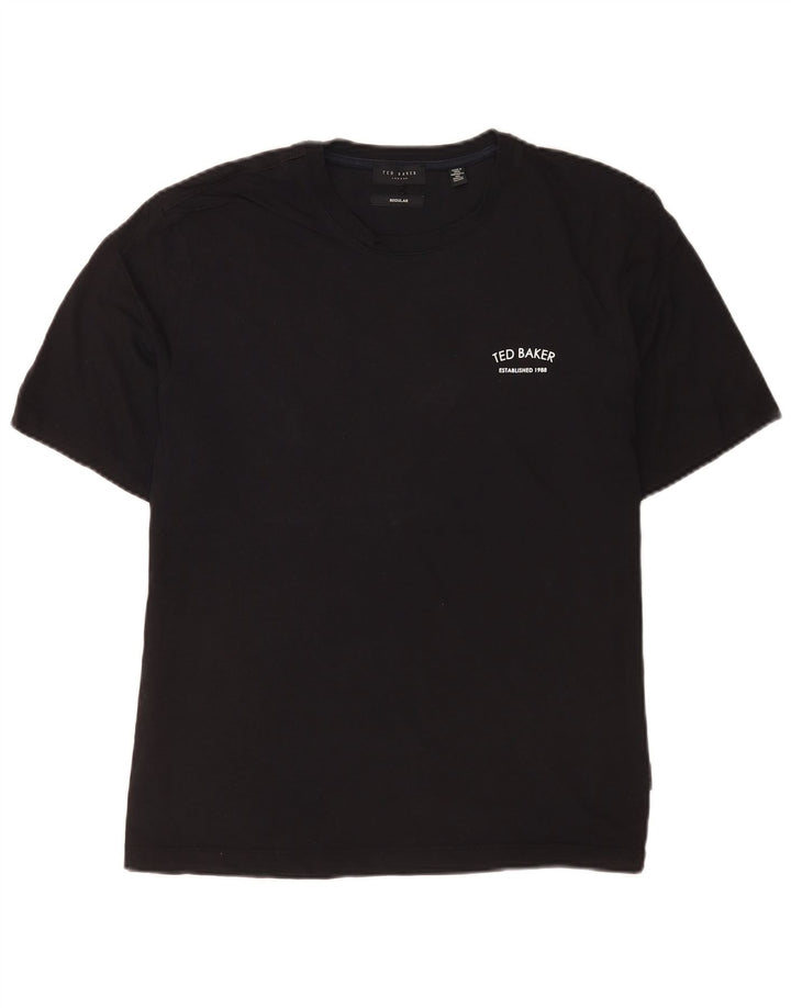 Ted Baker Herren-T-Shirt, normal, mittelschwarz, Baumwolle