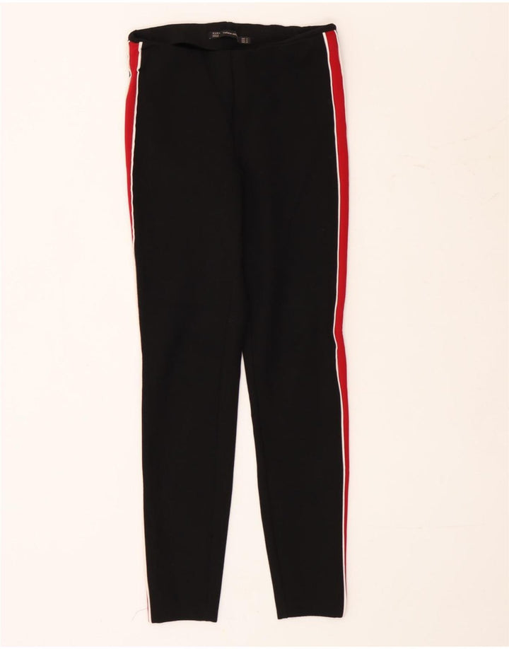 Zara Damen Trafaluc Leggings UK 8 Small Schwarz gestreift