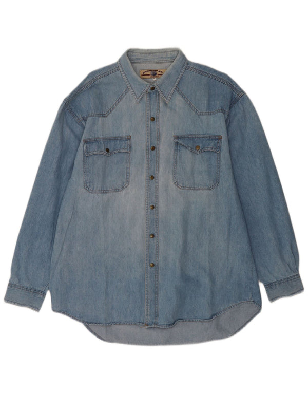 Brandon & C Herren Jeanshemd XL Blau Baumwolle