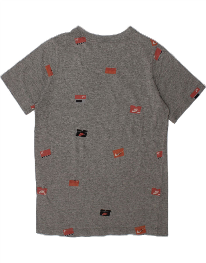 NIKE Boys Abstract Pattern T-Shirt Top 12-13 Years Large  Grey Cotton Vintage Nike and Second-Hand Nike from Messina Hembry 