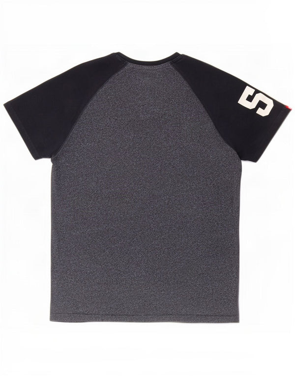 Superdry Herren Grafik-T-Shirt-Oberteil, groß, marineblaue Camouflage-Baumwolle