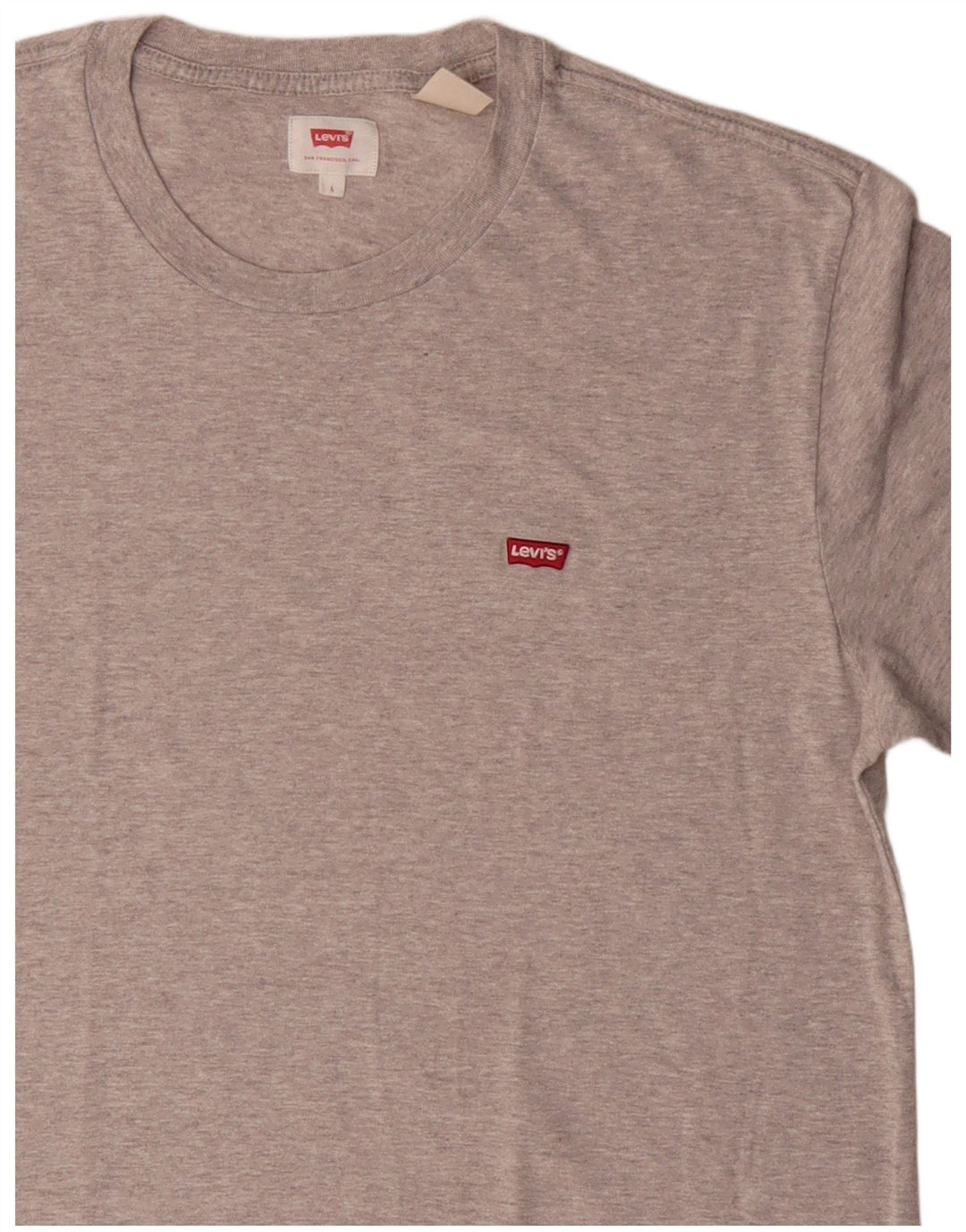 Levi's Herren T-Shirt Top Large Grau Baumwolle