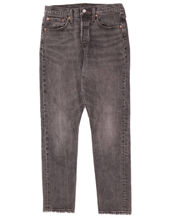 Levi's Damen 501 Slim Jeans W28 L28 Graue Baumwolle