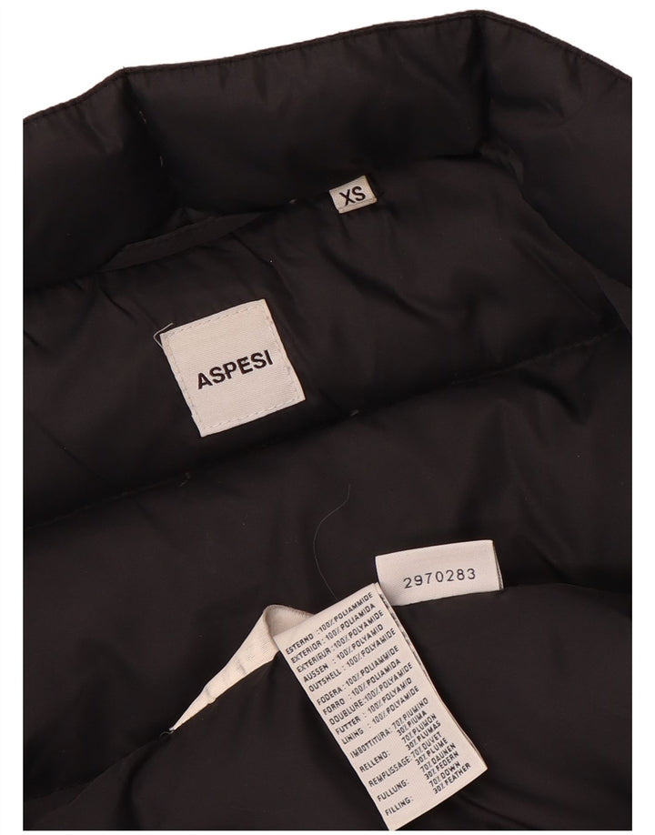 Aspesi Damen Wattierte Weste UK 6 XS Schwarz Polyamid