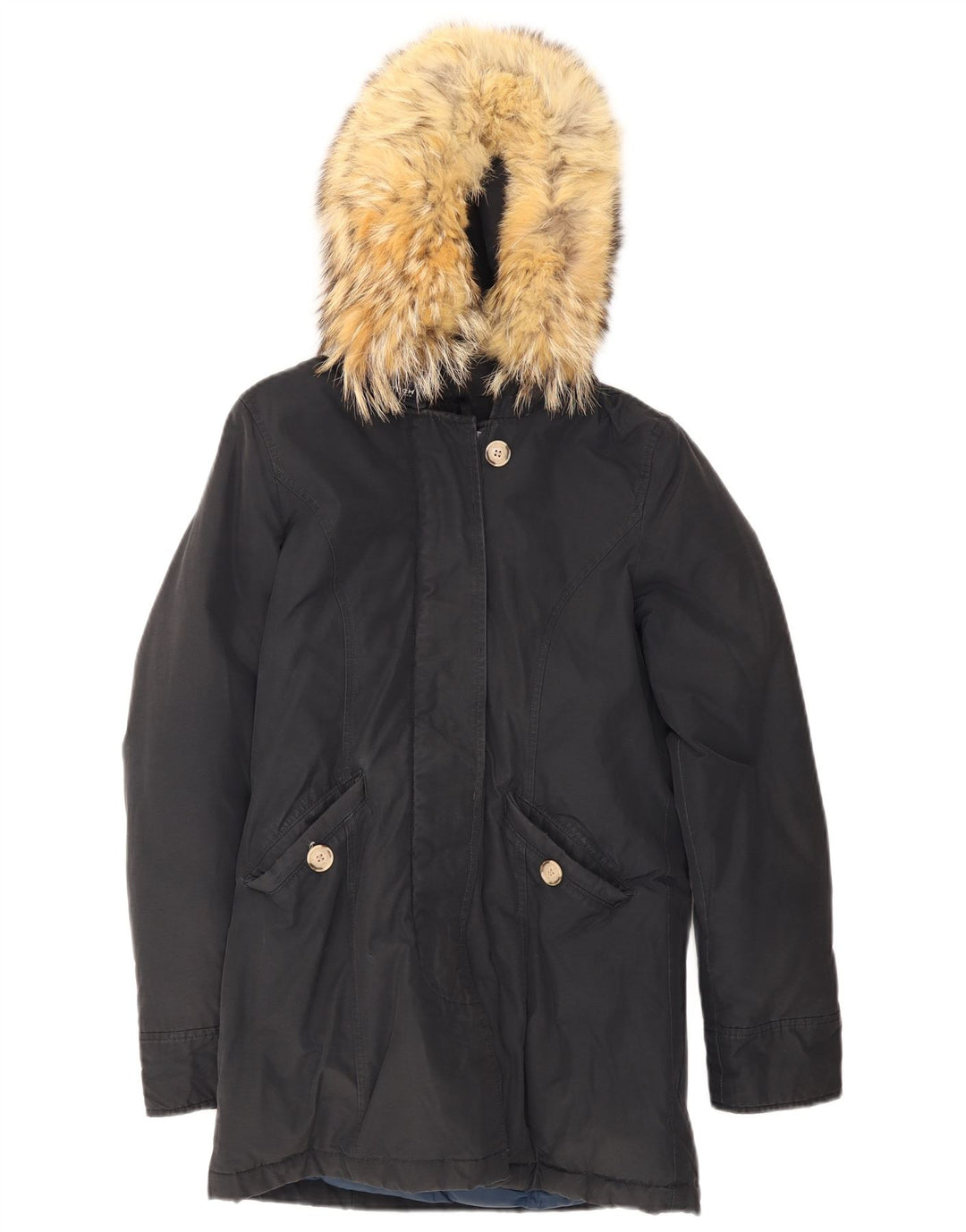 Woolrich Damen-Parka mit Kapuze, UK 6, XS, Marineblau