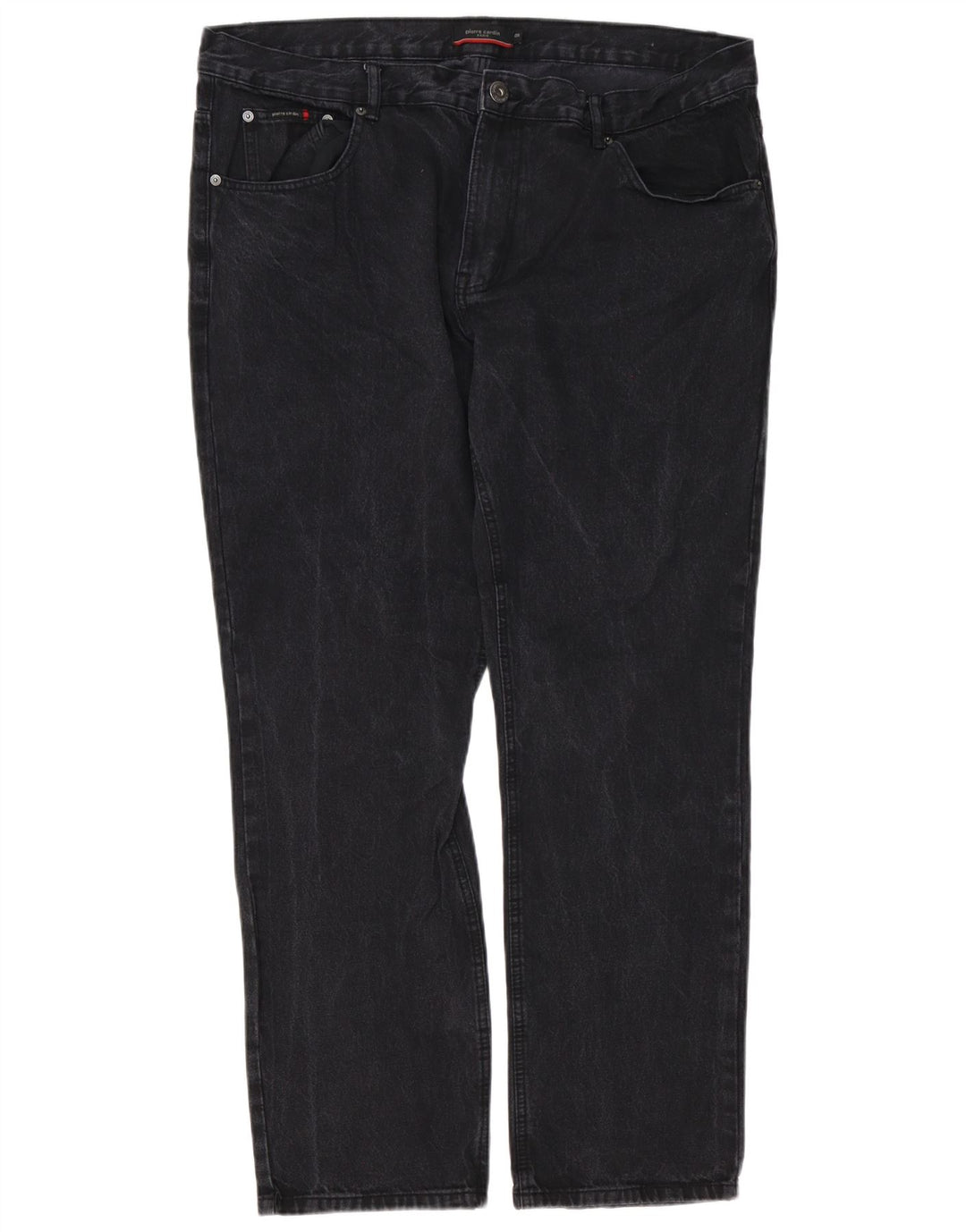 Pierre Cardin Herren Straight Jeans W40 L31 Schwarze Baumwolle