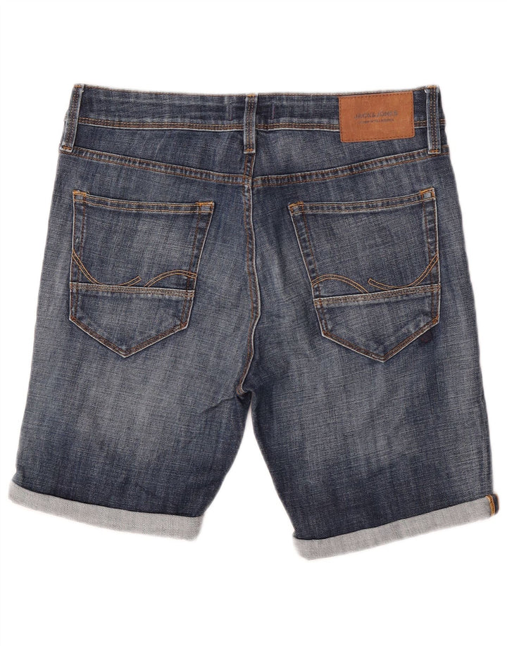 Jack & Jones Herren-Jeansshorts, mittelgroß, W32, blaue Baumwolle