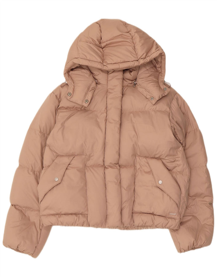 Levi's Damen-Jacke mit Kapuze, übergroß, wattiert, UK 10, Größe S, Lila, Polyester