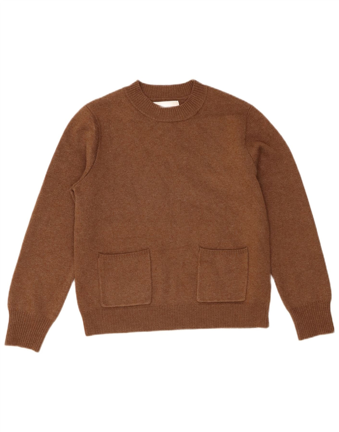 Zara Mädchen-Pullover mit Rundhalsausschnitt, 11–12 Jahre, braunes Polyester