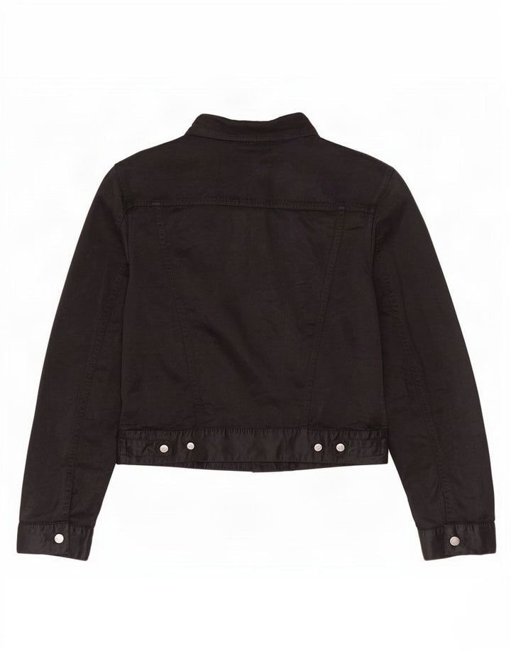Diesel Damen Utility-Jacke UK 18 XL Schwarz Baumwolle