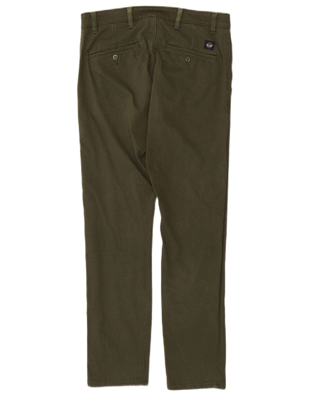DOCKERS Herren Khakis Skinny Chino Hose W30 L32 Grüne Baumwolle