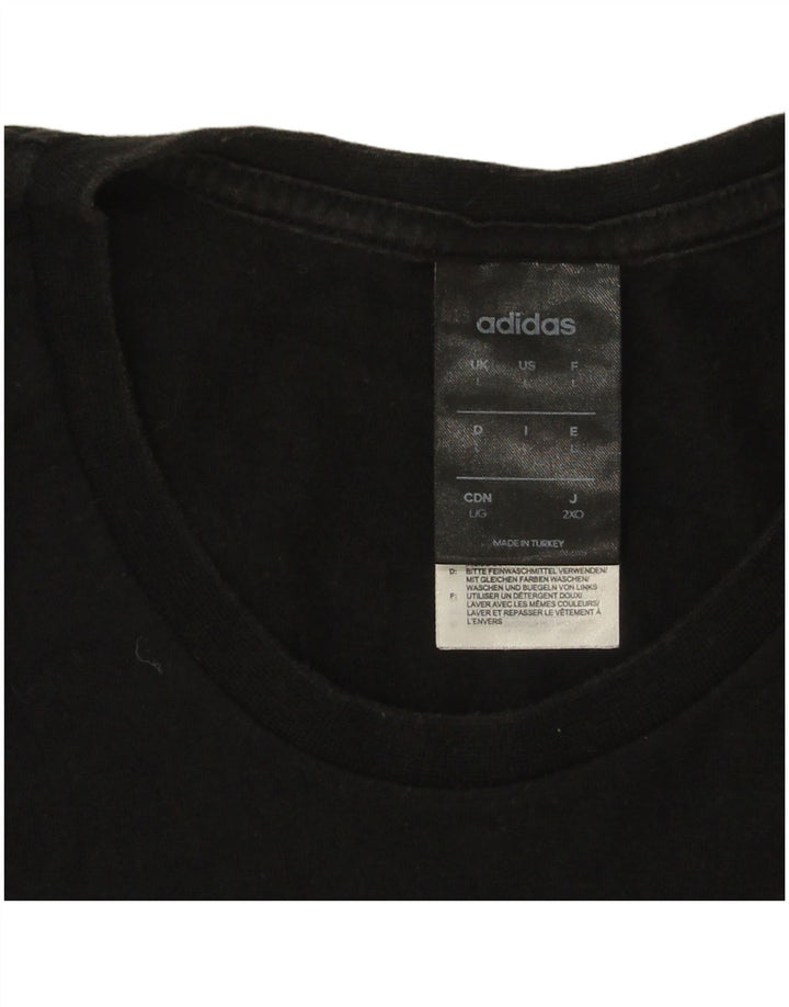 Adidas Herren Grafik T-Shirt Top Large Schwarz Baumwolle