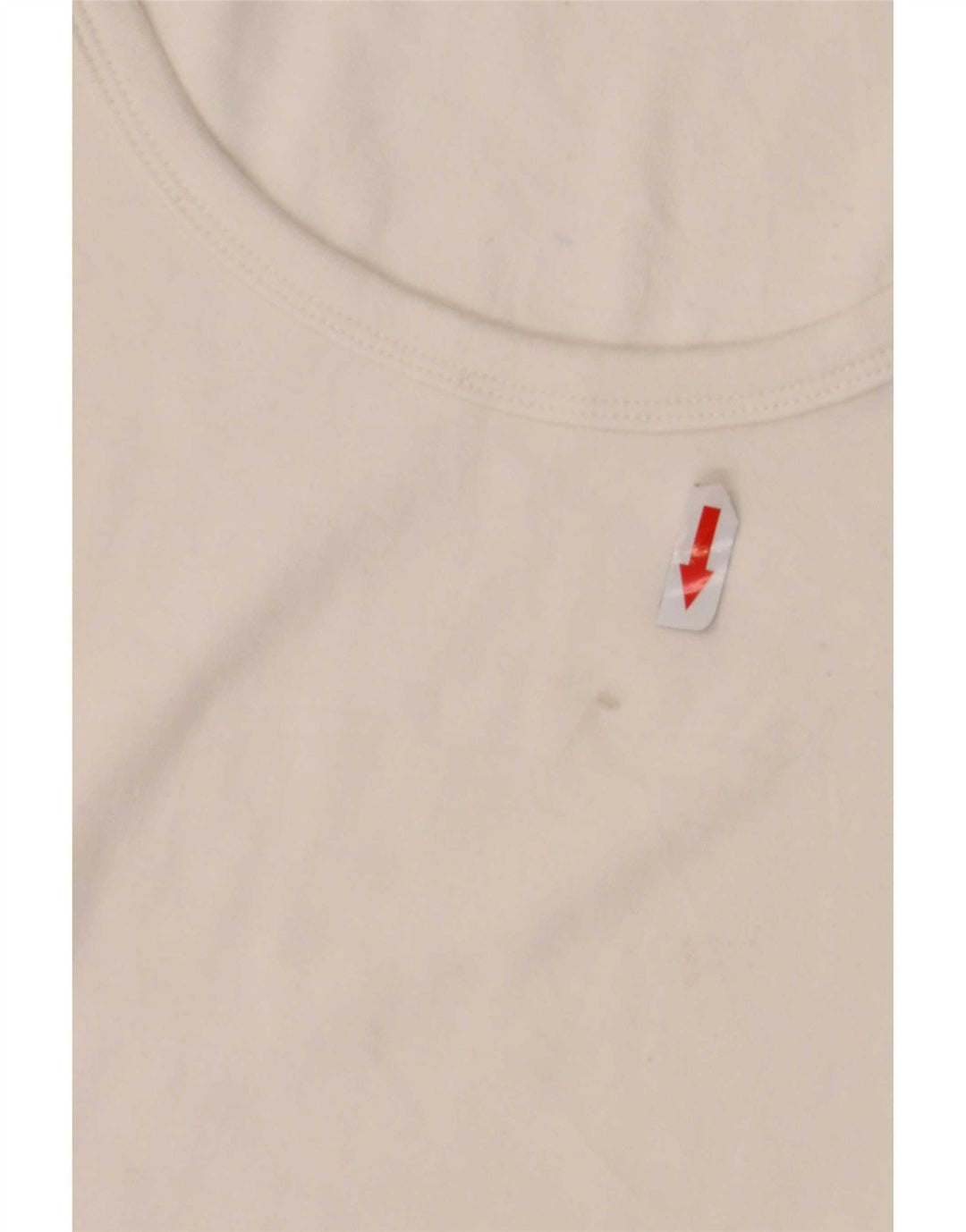 Zara Damen Crop Top Langarm UK 12 Mittelweiße Baumwolle