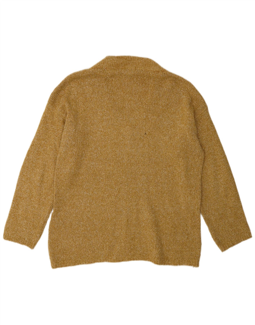 Massimo Dutti Damen-Pullover mit V-Ausschnitt, Gr. 10, klein, gelb meliert