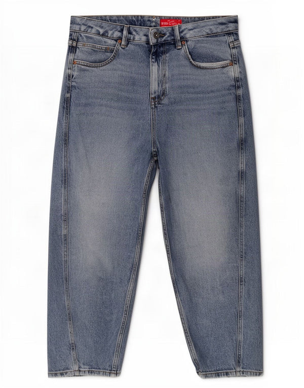 Marks & Spencer Damen Straight Jeans UK 12 Medium W30 L23 Blaue Baumwolle