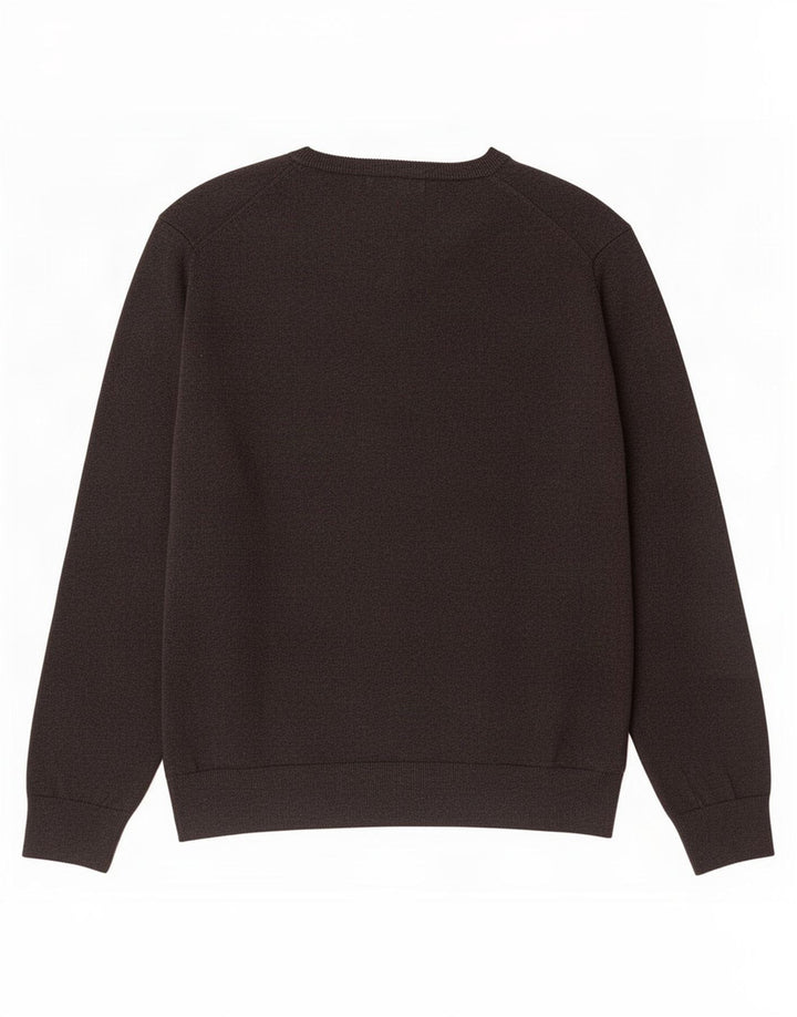 Marks & Spencer Herren-Pullover mit V-Ausschnitt, XL, graue Baumwolle